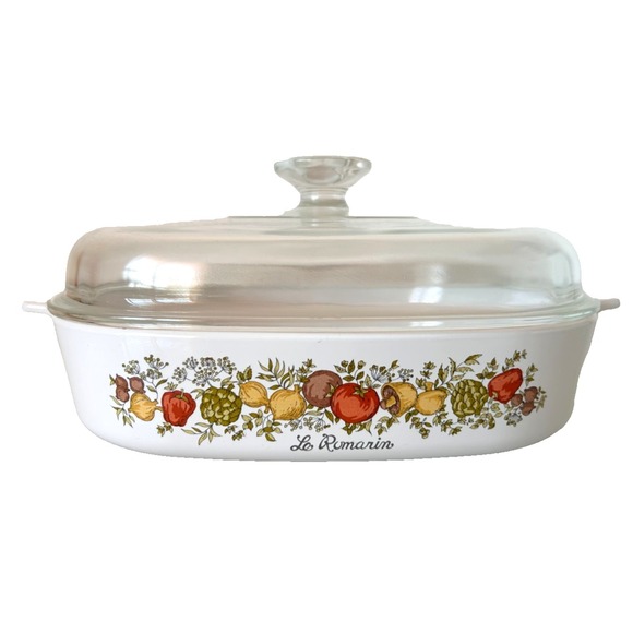 Rare Vintage 1970's Corning Ware "Le Romarin" Casserole Dish A10 B 10x10x2 EUC - Picture 1 of 14